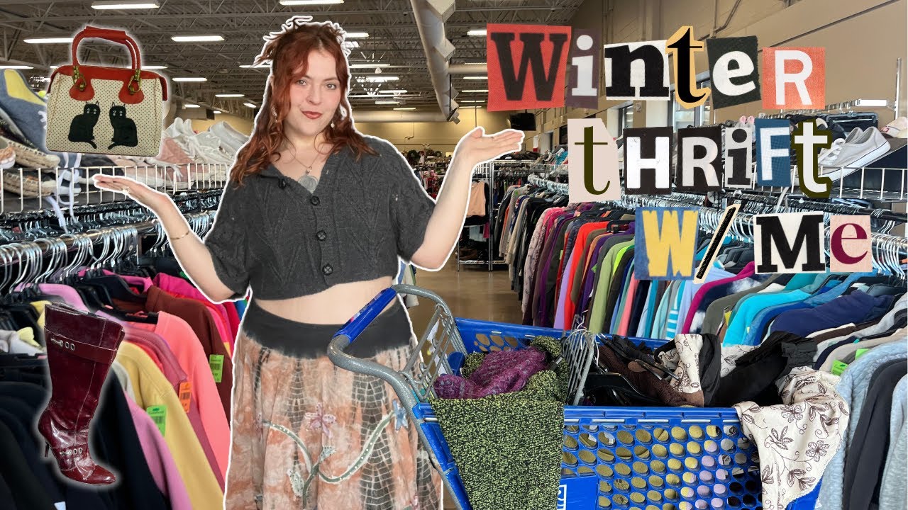 WINTER THRIFT WITH ME! (trying to become as cozy as humanly possible)