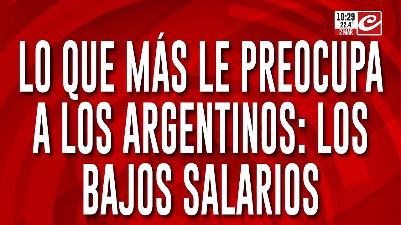 Lo que m&aacute;s le preocupa a los argentinos: los bajos salarios