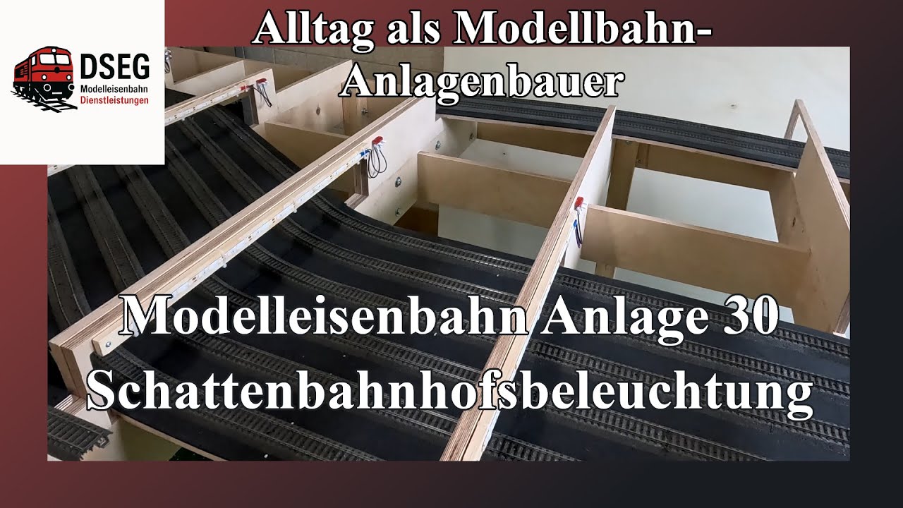 Modelleisenbahnanlage Falkenstein Teil 3 Schattenbahnhofsbeleuchtung  3,20m x 1,40 m