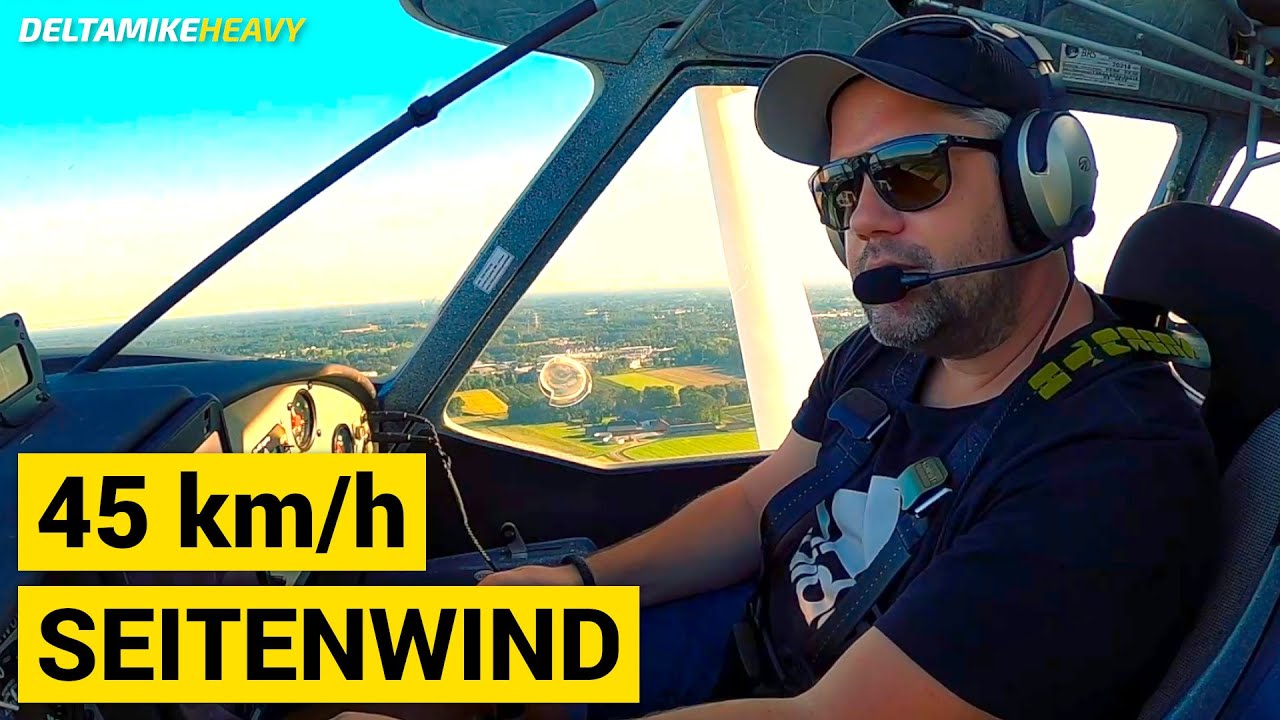 Landung bei 45 km/h Ostwind!