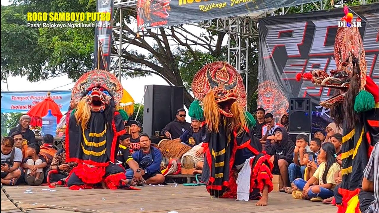 Pasar Rojokoyo Kediri. Barongan Jaranan Rogo Samboyo Putro Terbaru