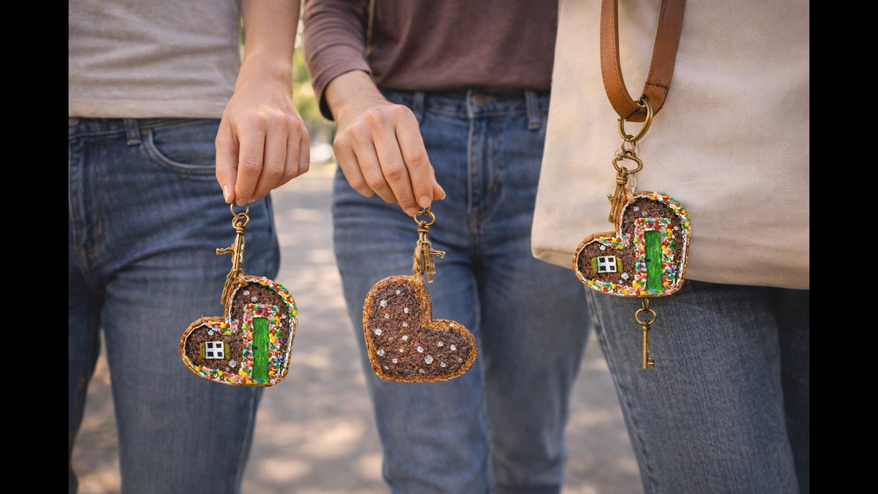 Genius Idea for a DIY Heart Keychain Gift 🏠❤️ | Complete Tutorial