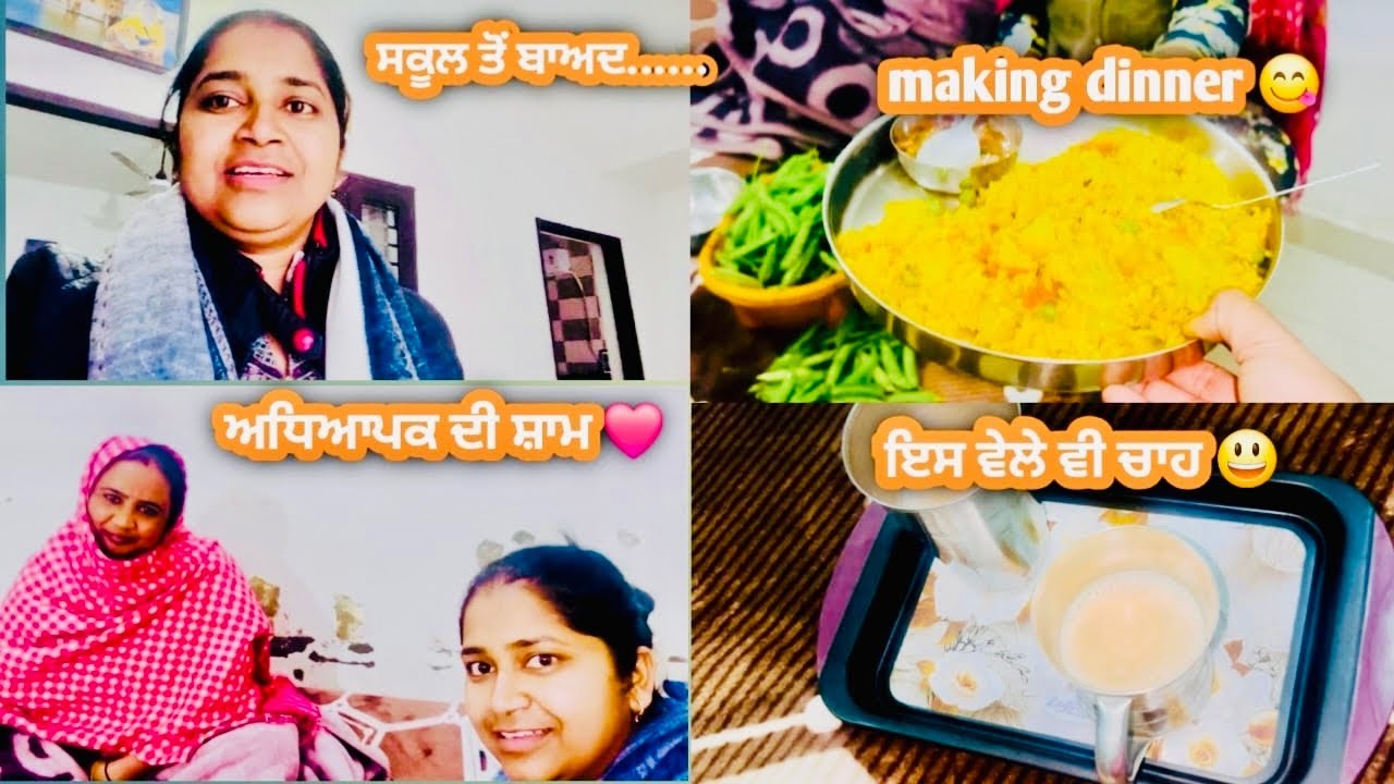 ਅਧਿਆਪਕ ਦੀ ਸ਼ਾਮ ਦੀ ਜ਼ਿੰਦਗੀ ❤️ | Dinner Making | Punjabi Daily Vlog | #kaurneena 