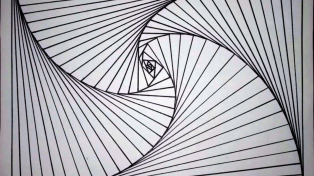 Como dibujar Ilusión Espiral #1 - muy fácil ► Aprendiendo a dibujar.