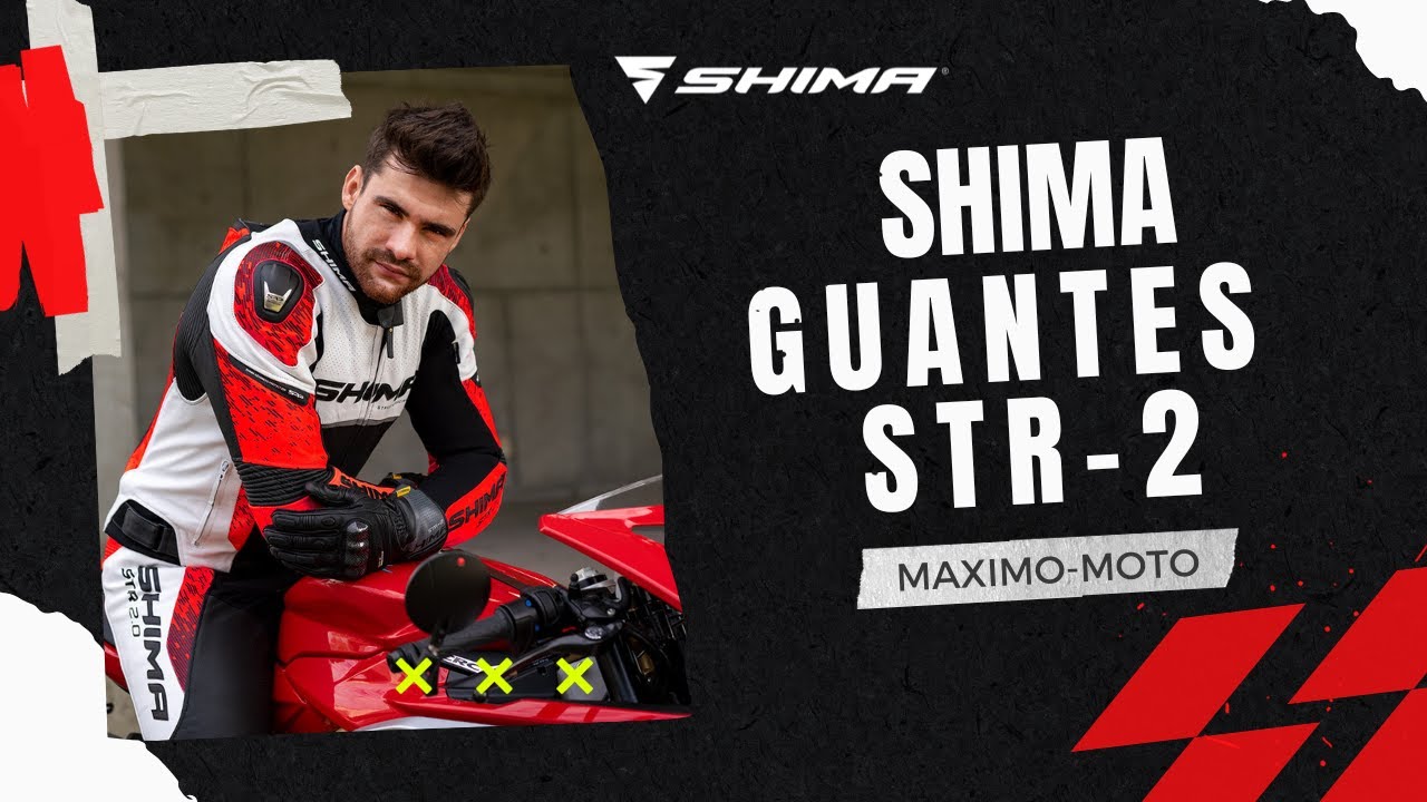 Guantes de moto para circuito. TOPE GAMA SHIMA STR2
