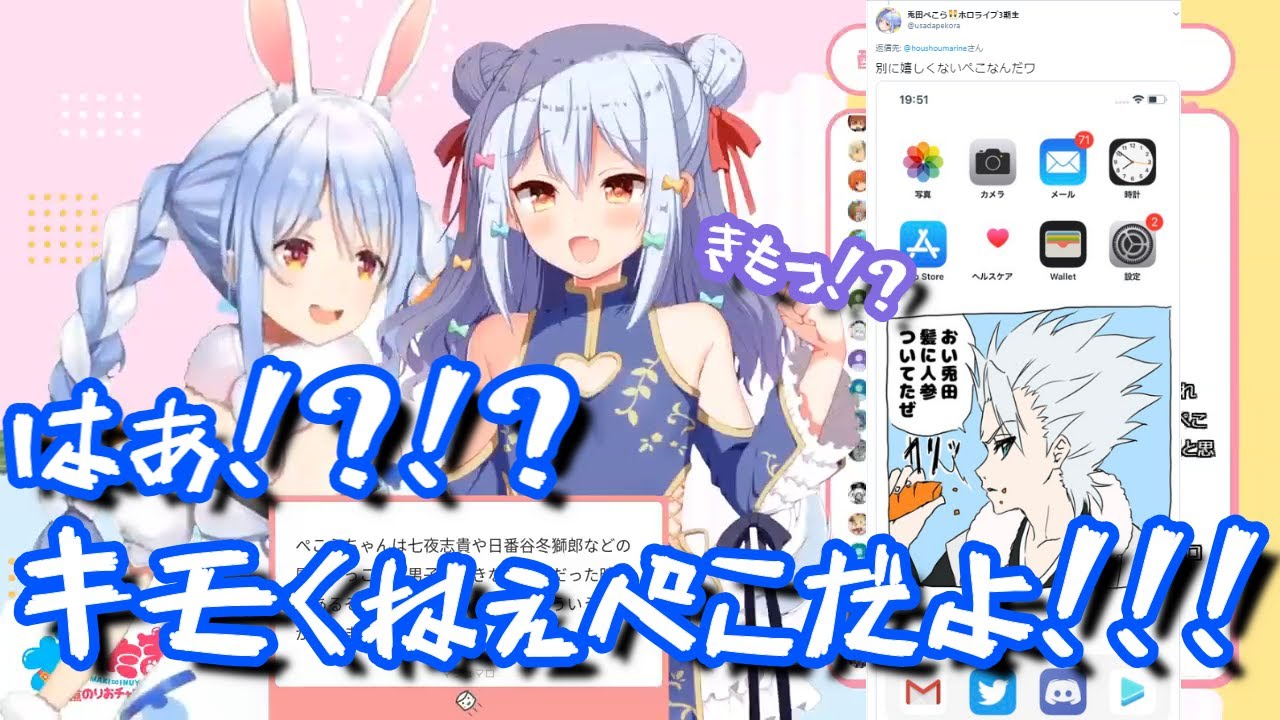 【悲報】夢女子ぺこらキモがられる！？【兎田ぺこら/犬山たまき/宝鐘マリン】