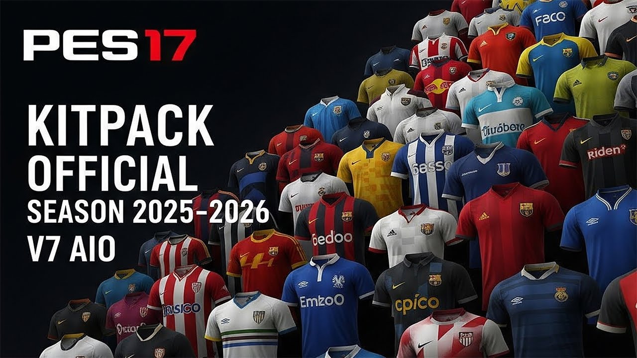 NUEVO KITPACK OFFICIAL SEASON 2025-2026 V7 AIO - PES 2017 PC
