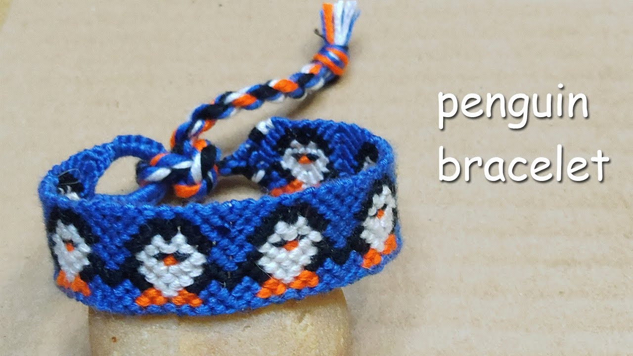 Cute penguin friendship bracelet step by step