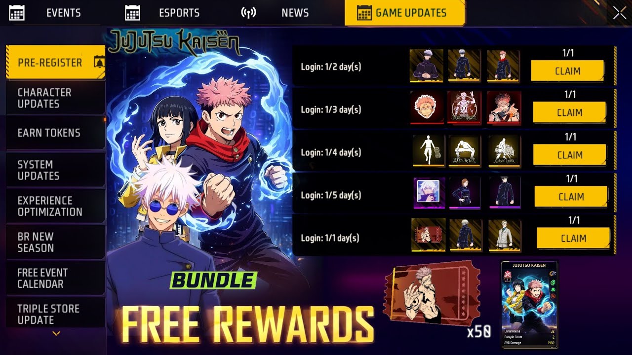 JUJUTSU KAISEN EVENT FREE REWARDS 🔥 -
