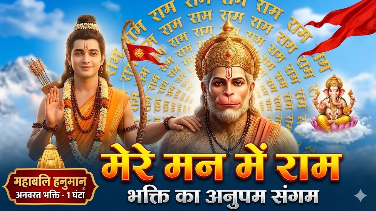 1 Hour Nonstop मेरे तन में भी राम मेरे मन में भी राम | Ram Naam Jap | Powerful Ram Bhajan