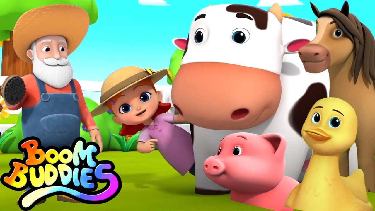 El viejo mcdonald tenía una granja Canciones para niños por Boom Buddies Español