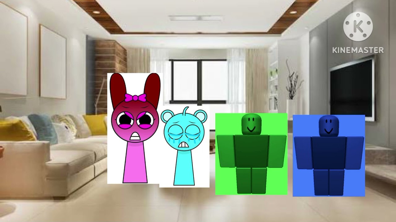 O sky blue conheceu o Noob azul e verde e não ficou de castigo