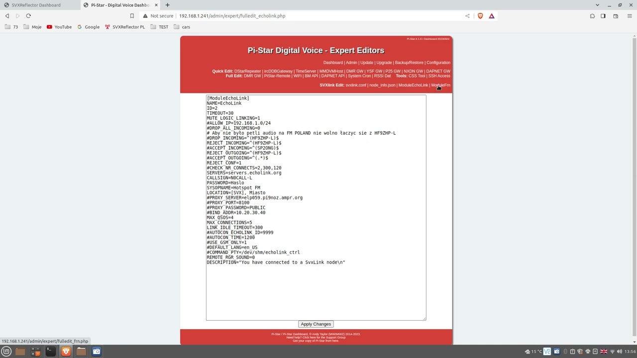 Pistar + SVXreflector client ( 2023 )