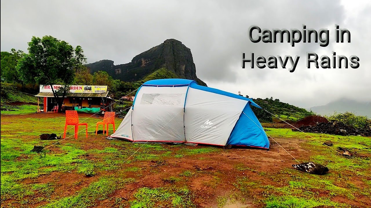 Camping in Heavy Rains | Metghar Fort | Quechua - Arpenaz Tent 4.1