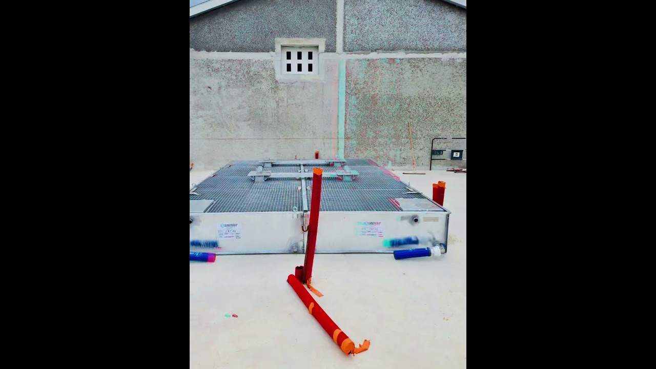 installation solution complète #rétention coupe-feu SANERGRID #ERTMODULO pour transformateur #SNCF.