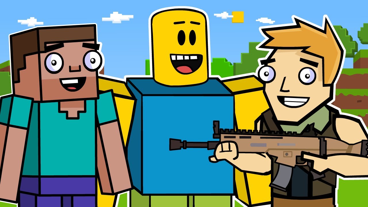 MINECRAFT vs ROBLOX vs FORTNITE (ArcadeCloud Animation) | Block Squad
