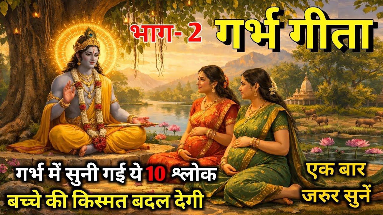 ये 10 श्लोक बदल सकता है आपके बच्चे का भविष्य | गर्भ संस्कार से बदलता है बच्चों का भाग्य | #krishna 