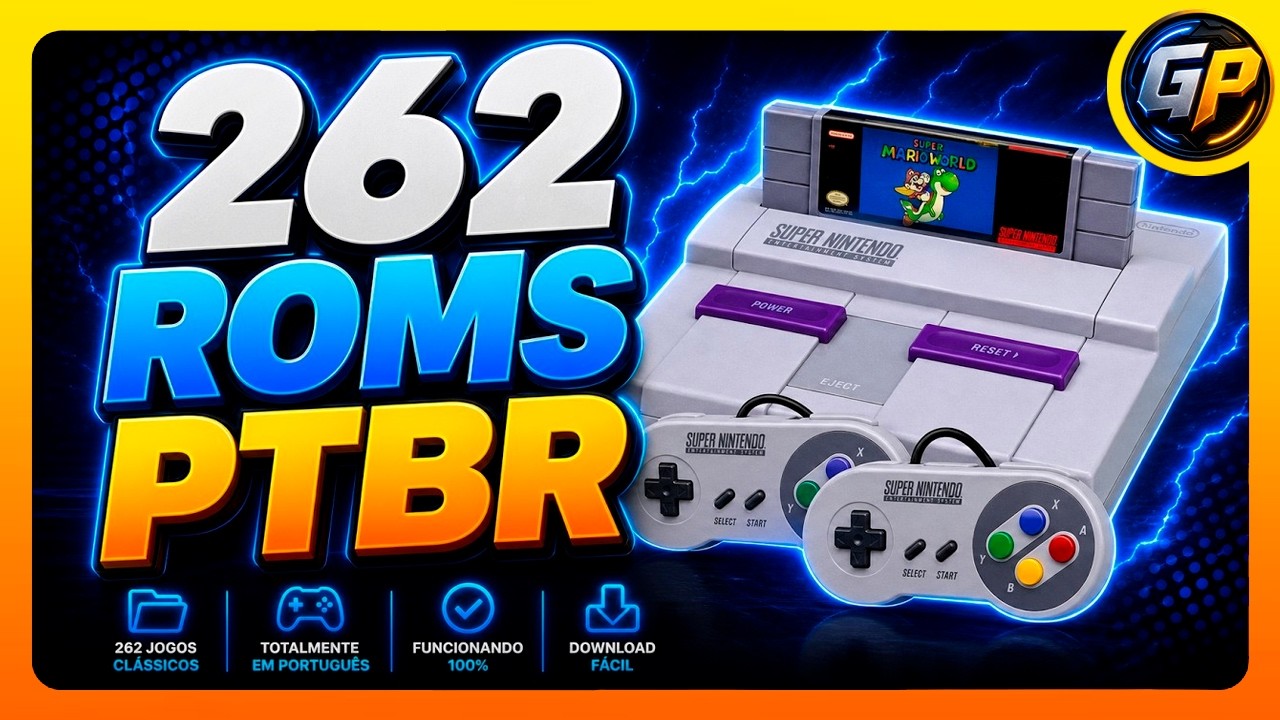 262 JOGOS (ROMS) DE SNES TRADUZIDOS PT-BR (MELHOR PACK 2026)