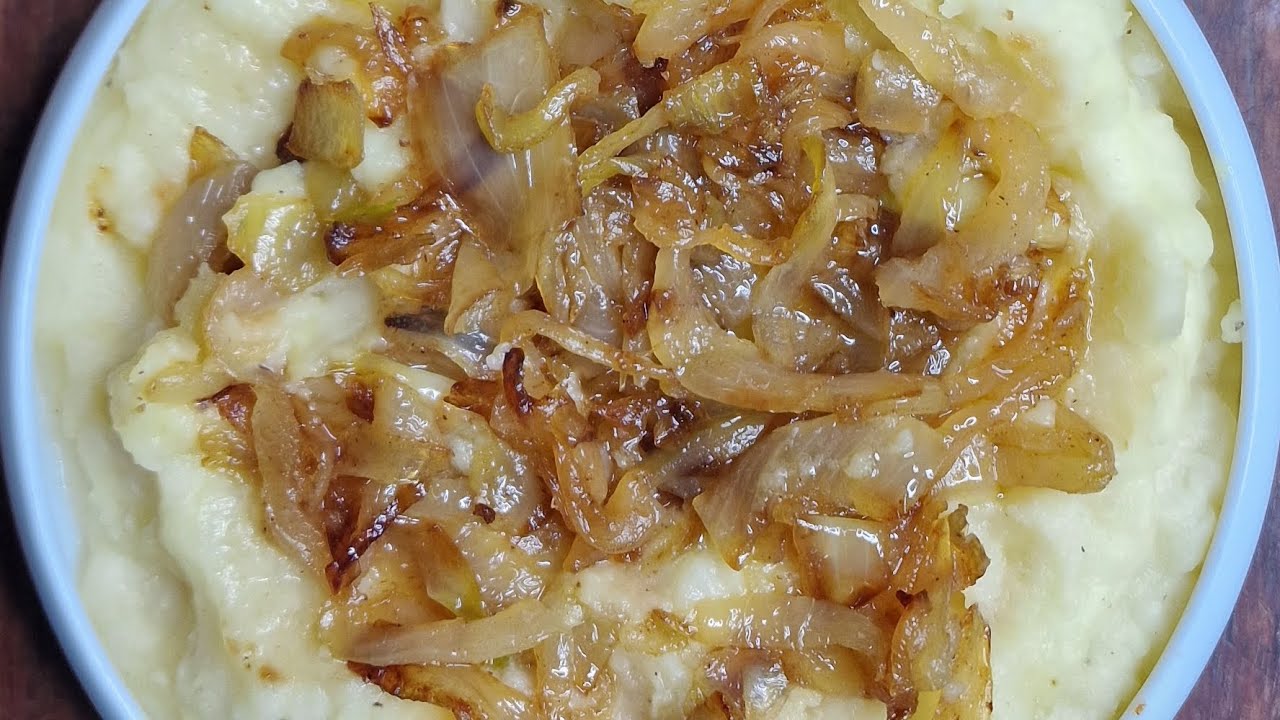 Heaven and Earth, German Buttery Potato and Apple Mash with Softened Onions 