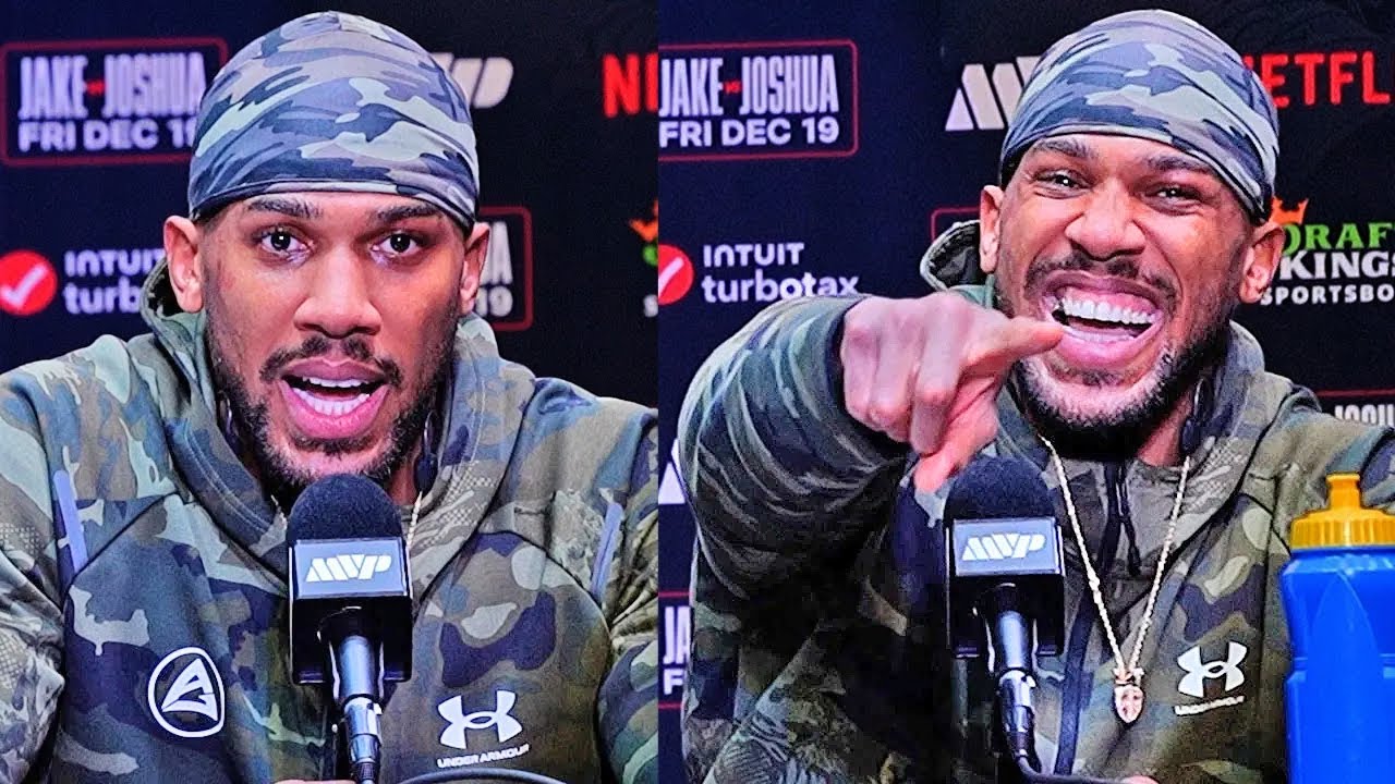 Anthony Joshua laughs his a** after Fury Impersonator steals show at post fight presser