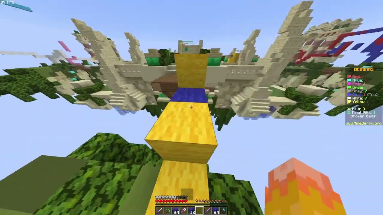 i played the most crazy bedwars games in two different minecraft servers #hypixel #minecraft