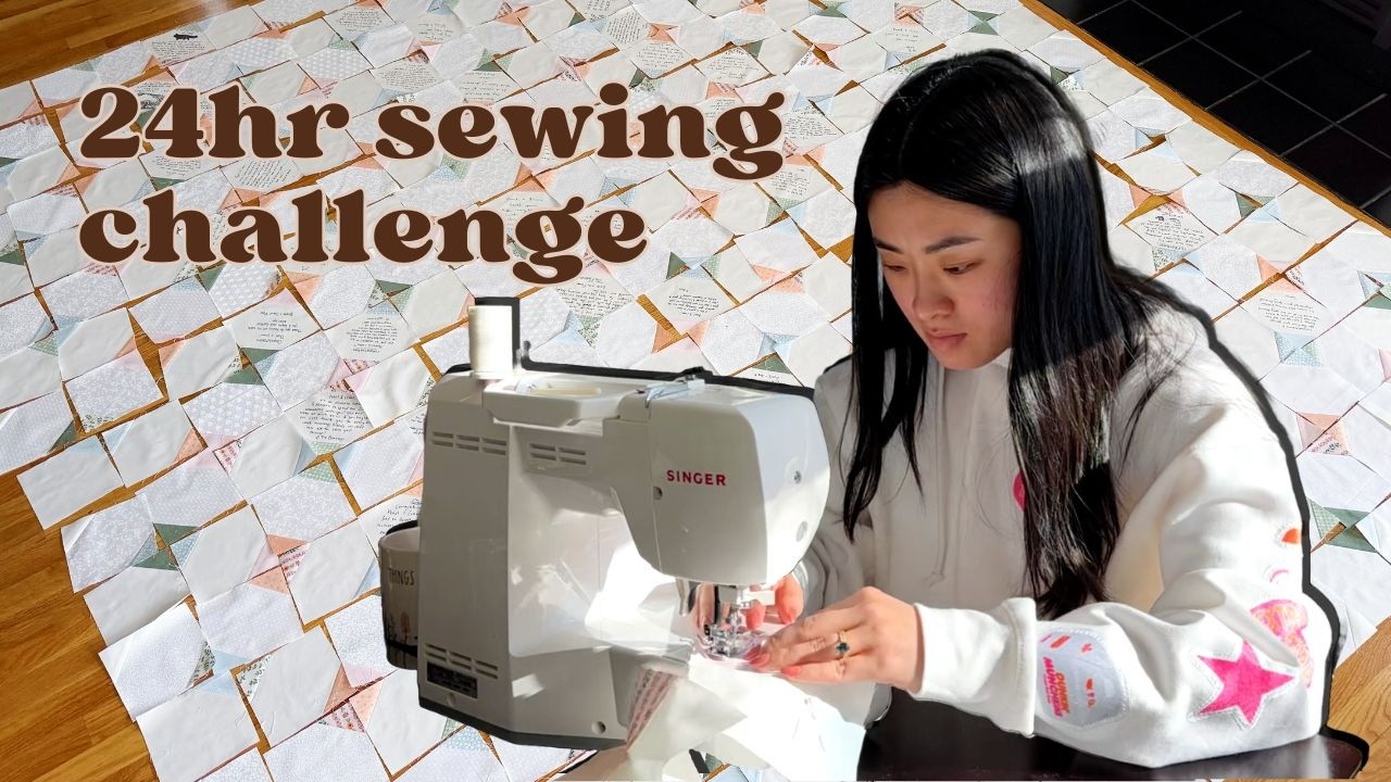 sewing my wedding quilt for 24 hours straight