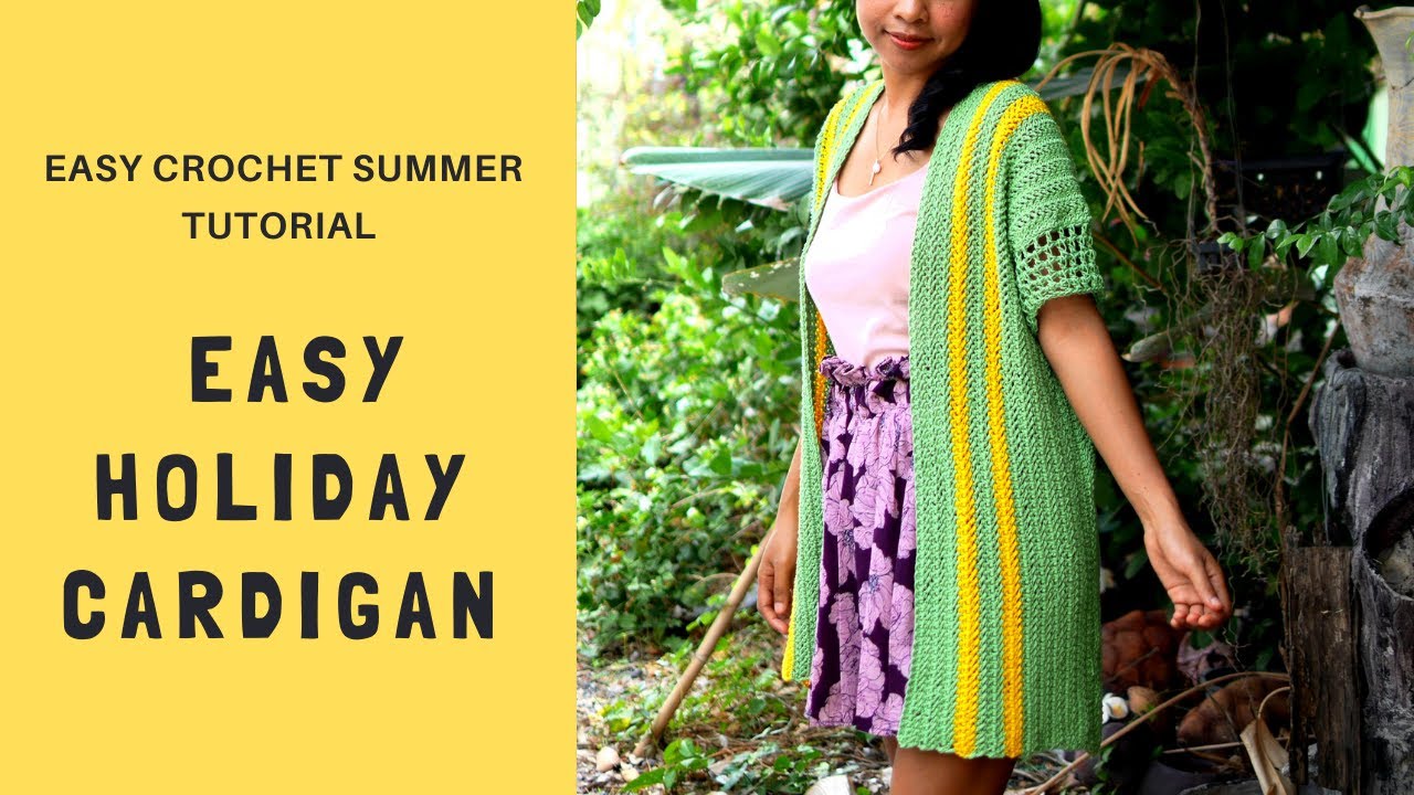 Easy crochet short sleeve cardigan poncho| DIY Tutorial