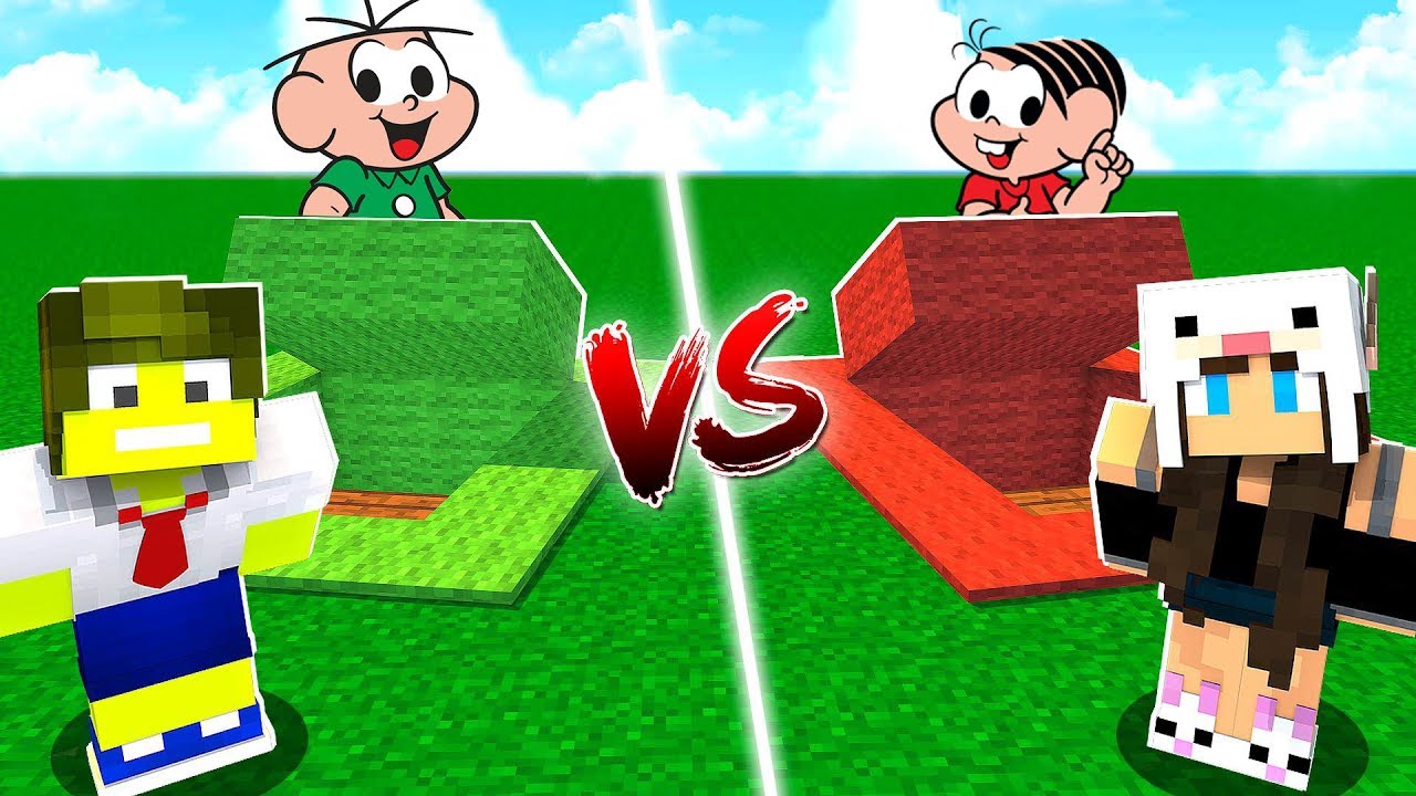 ESCONDERIJO SECRETO DA MÔNICA vs ESCONDERIJO SECRETO DO CEBOLINHA NO MINECRAFT !!