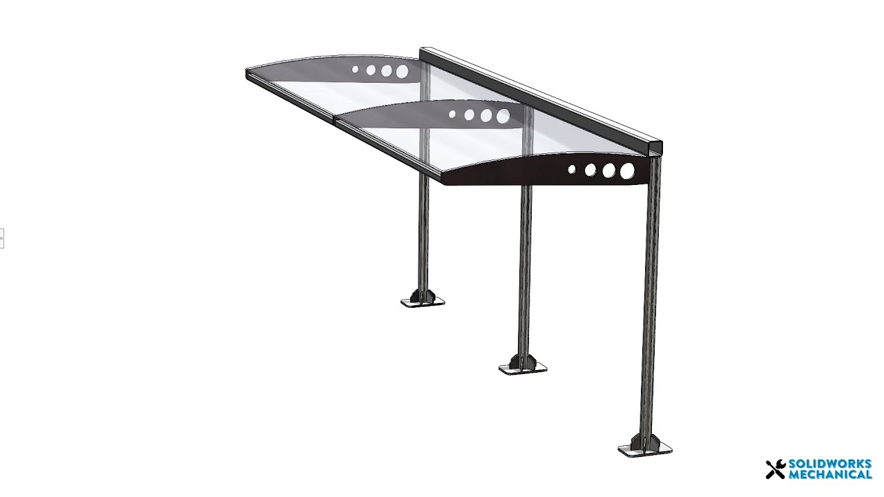 Bus Stop Frame Design (prototype)#288 |Industrial design ||SolidWorks||Mechanical|