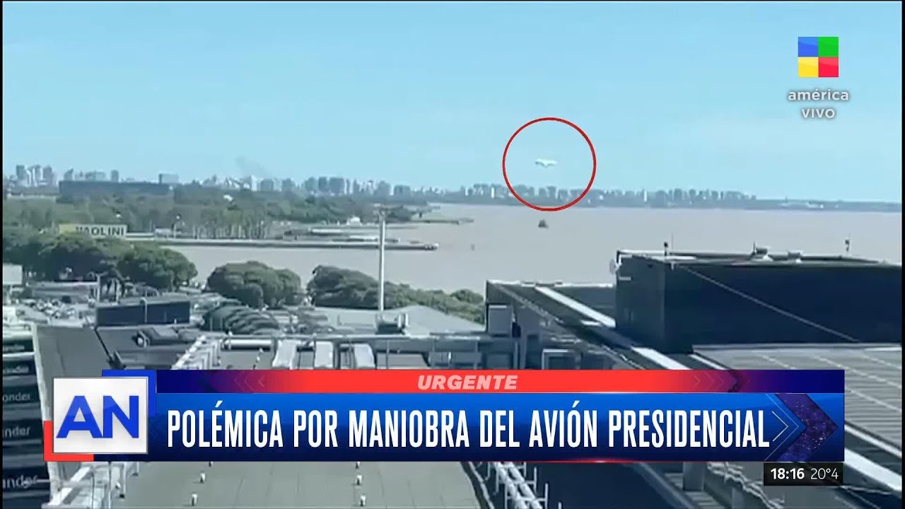 POLÉMICA MANIOBRA del AVIÓN PRESIDENCIAL a la hora de ATERRIZAR 🛬