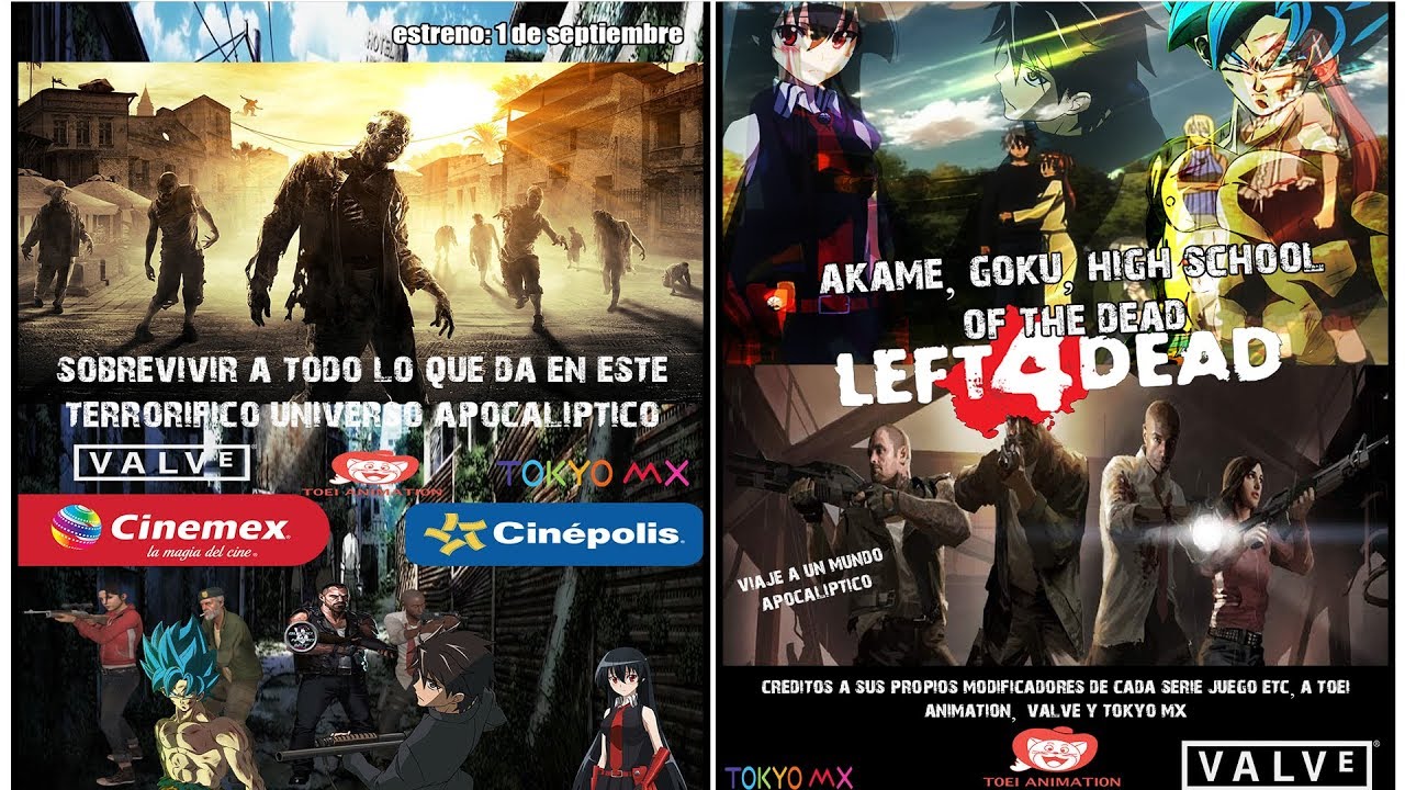 FicPelicula - Akame, Goku y High School Of The Dead En Left 4 Dead (Parte 2)
