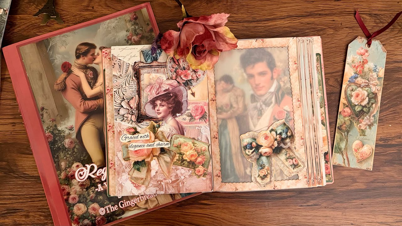 ASMR Romantic Journal Regency Rose Collaging with Me Scrap Paper Idea | @thegingerbreadprints