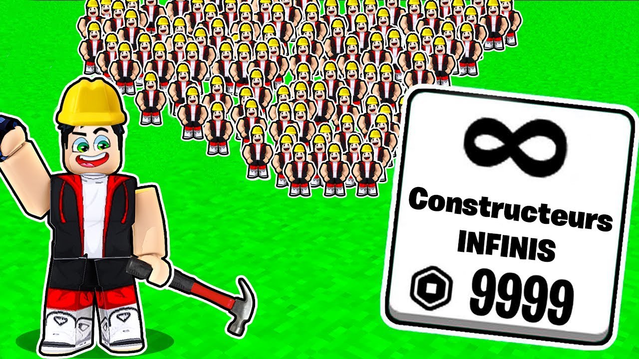 J'ACHÈTE DES CONSTRUCTEURS INFINIS ♾ sur CONSTRUCTION SIMULATOR ROBLOX !!