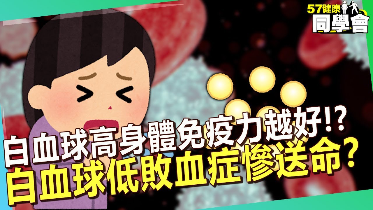 白血球越高身體免疫力越好！白血球低敗血症慘送命？【 