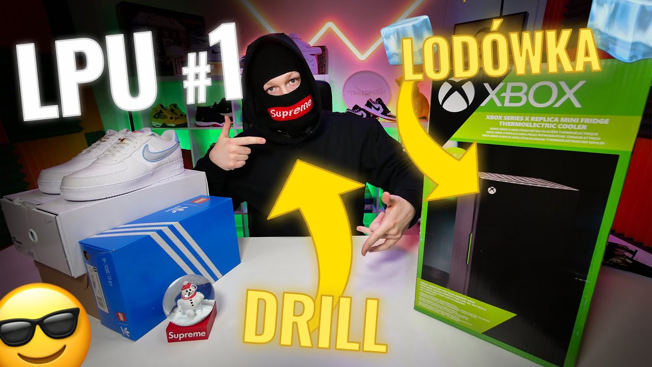 HAUL LPU Styczeń! Nike Dunk low za 2000 PLN!  Air-Froce 1 TRAVIS. Supreme Nuptse i LODÓWKA XBOX!