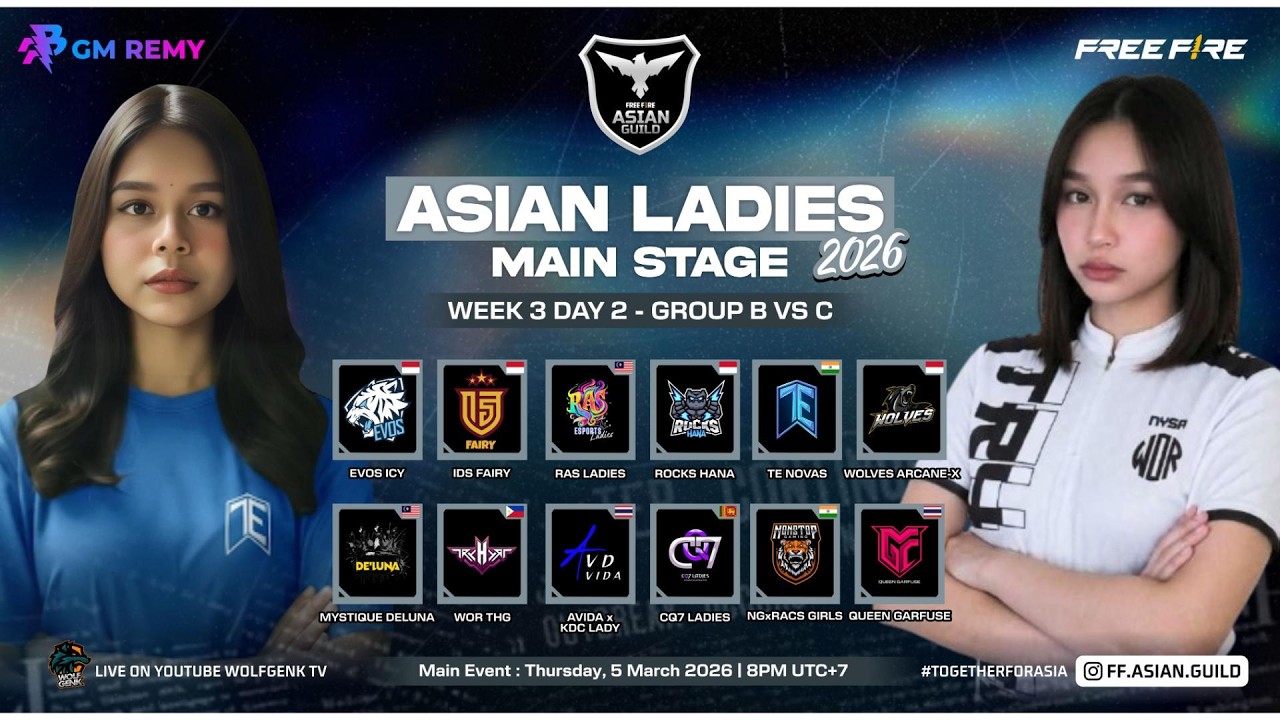 ASIAN LADIES GROUP STAGE B VS  C