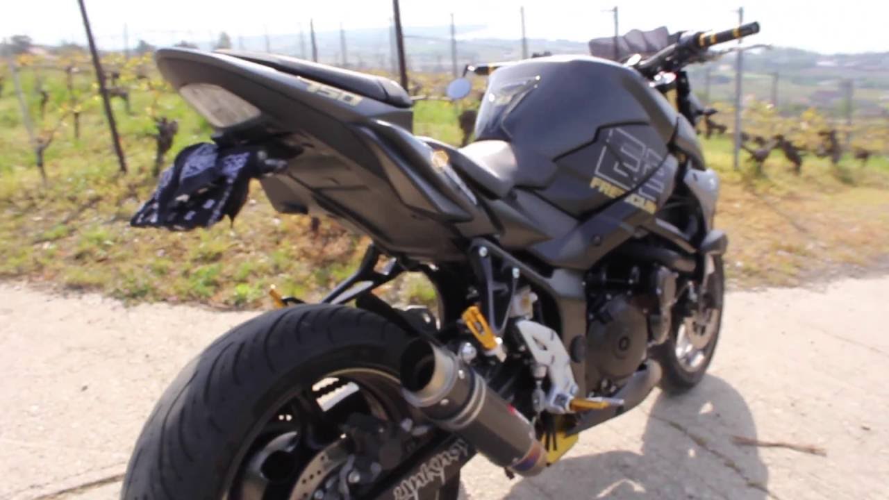 Suzuki Gsr 750 FreeGun 2015 Scorpion RP-1 GP Exhaust - Walk around