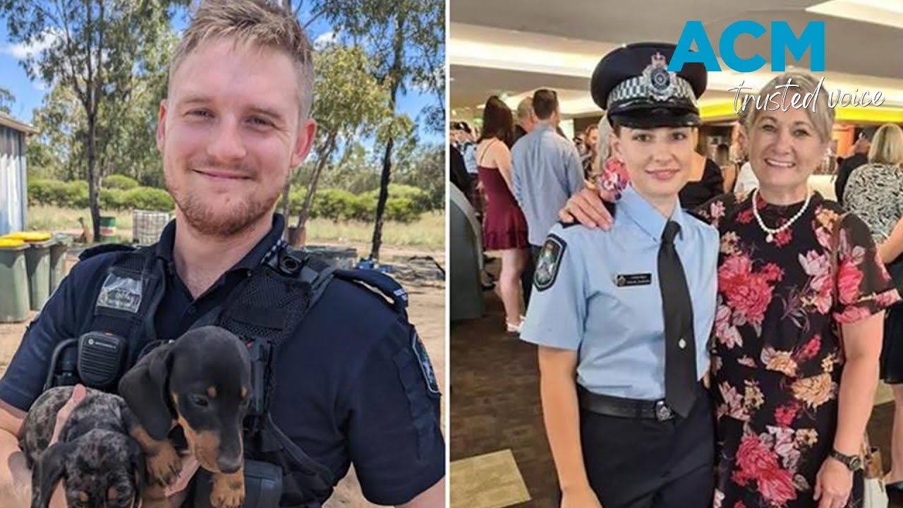 'Hearts are broken': Queensland police memorial service for slain officers Rachel McCrow and Matthew