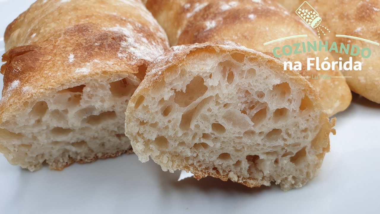 PÃO CIABATTA| 4 INGREDIENTES| MUITO FÁCIL!!