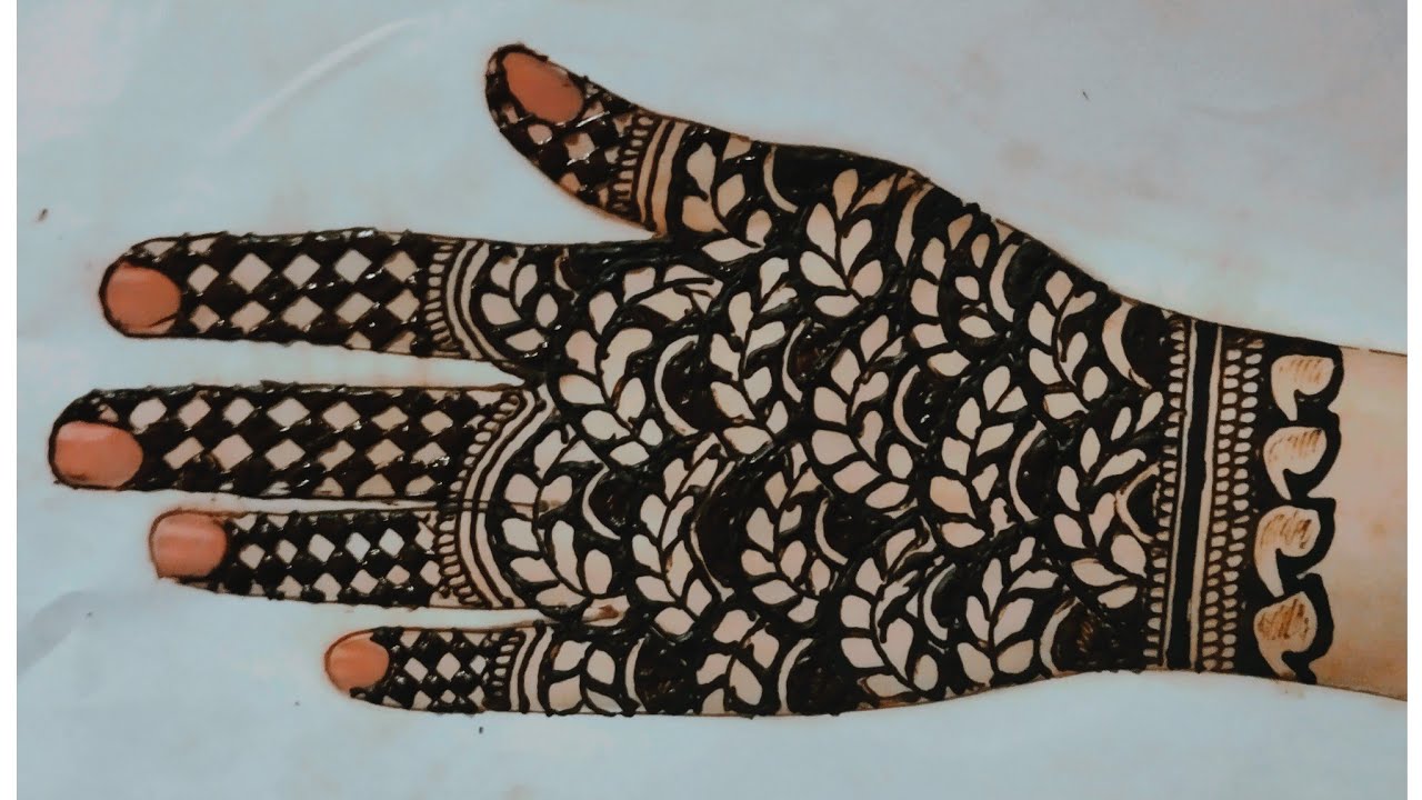 latest 3D leaf design step by step back hand mehndi#Shri Mehandi artist