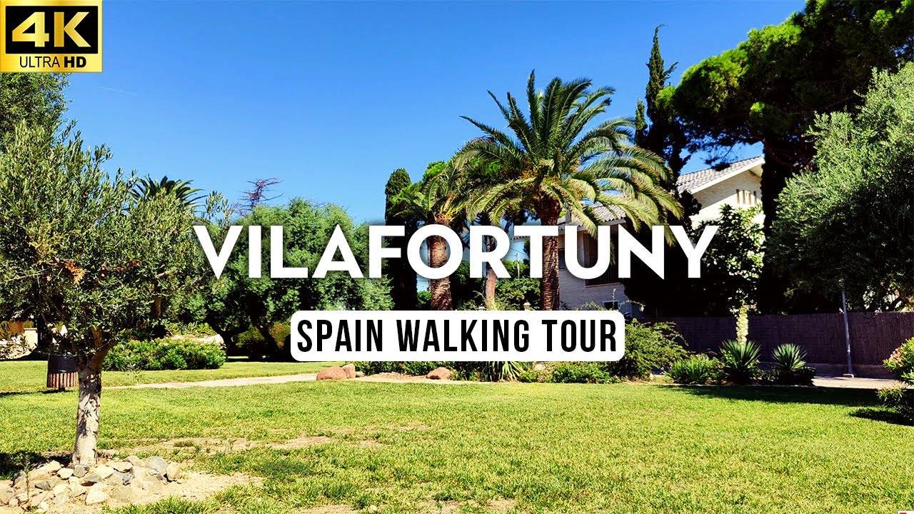 Charming Spanish Neighbourhood 🏡 - Vilafortuny 4K Walking Tour | Relaxing ASMR Walk