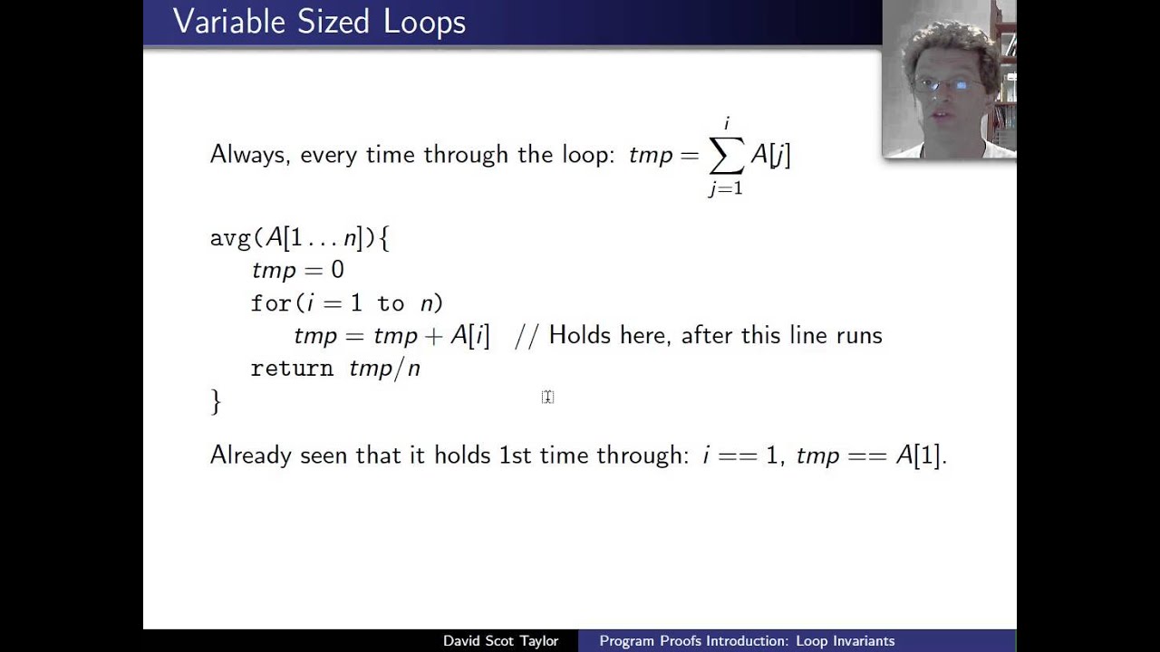 Program Proofs and Loop Invariants
