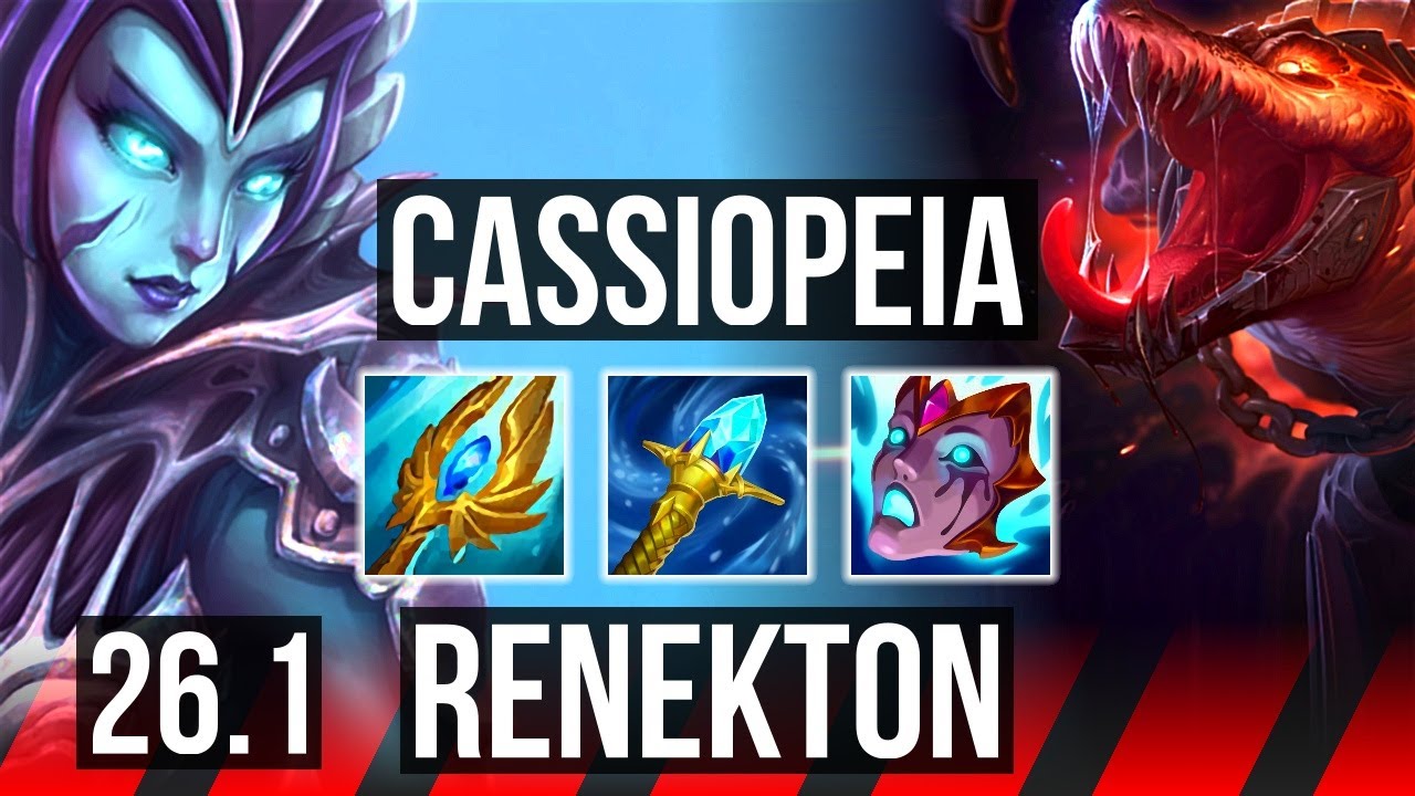 CASSIOPEIA vs RENEKTON (TOP) | 49K damage, 6k gold comeback | NA Master | 26.1