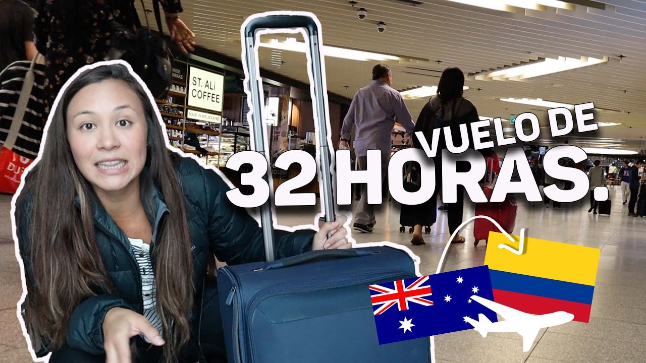 Así en un VUELO DE 32 HORAS ✈️ (De Australia a Colombia) | Acá en Australia