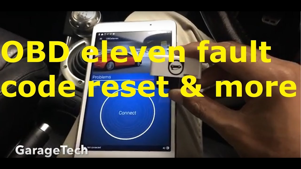 OBD eleven demo, fault code read & reset, output test & live data