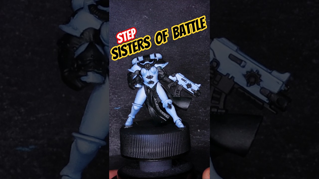 HARDEST colour to paint #warhammerpainting #sistersofbattle #white #armour #adeptasororitas #40k #wh