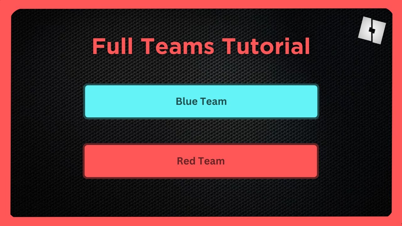Easy Team Creation on Roblox Studio
