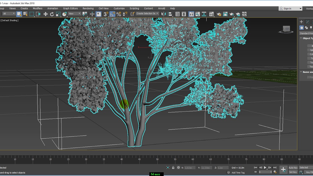 8 Importar muebles a nuestra escena de 3d max 2018