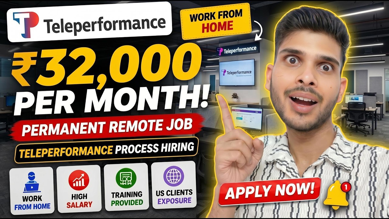 ₹32K WFH Job😮 Teleperformance Process Hiring | Permanent Remote Job | The Ravi Vlogs