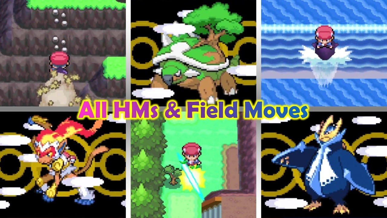 All HMs and Field Moves【Pok&eacute;mon Diamond, Pearl & Platinum】